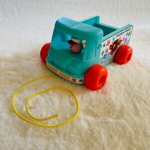 Fisher Price Milk Wagon Pull Toy Retro 2010 Version Mattel NO Milk Bottles